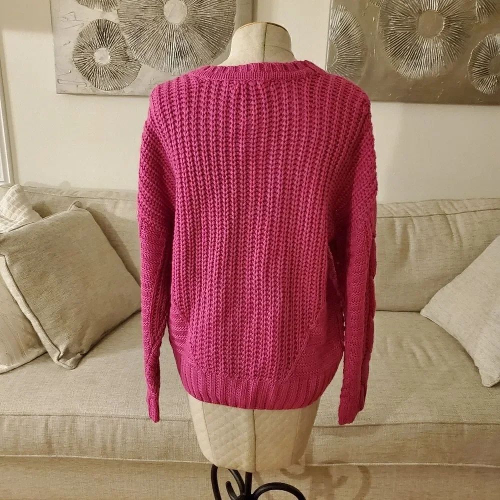 One A Mixed Knit Crew Neck Sweater - Picture 6 of 11